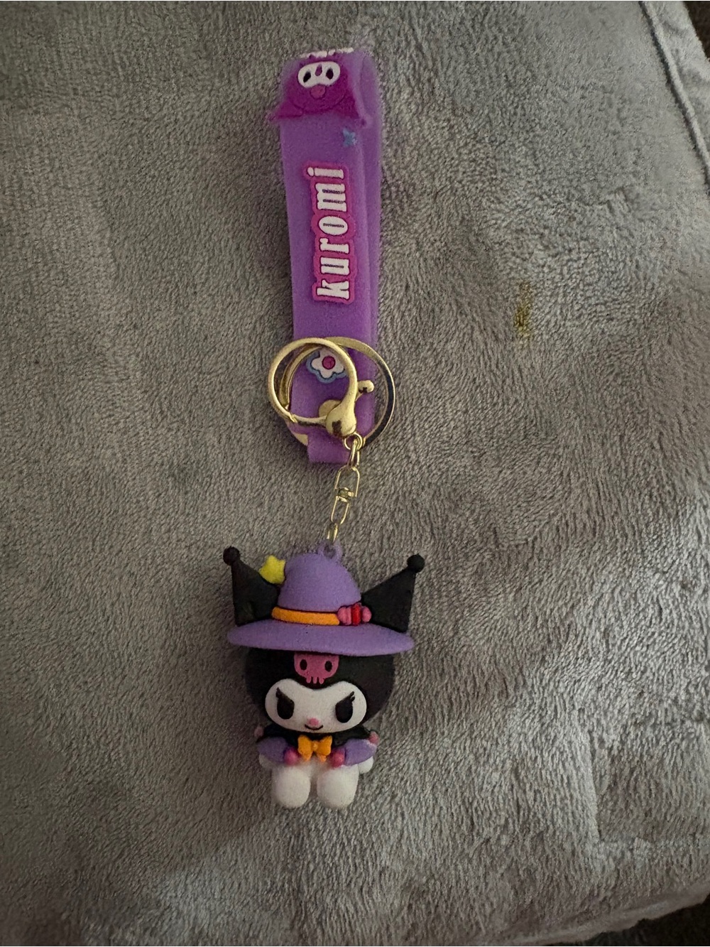 Kuromi Purple Silicone Keychain Charm